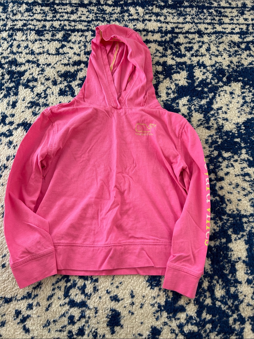 Vineyard Vines Girls' Hot Pink Hooded Pullover